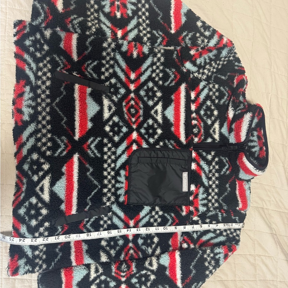 Columbia Fleece Pullover Aztec Pattern Sherpa Jac… - image 5